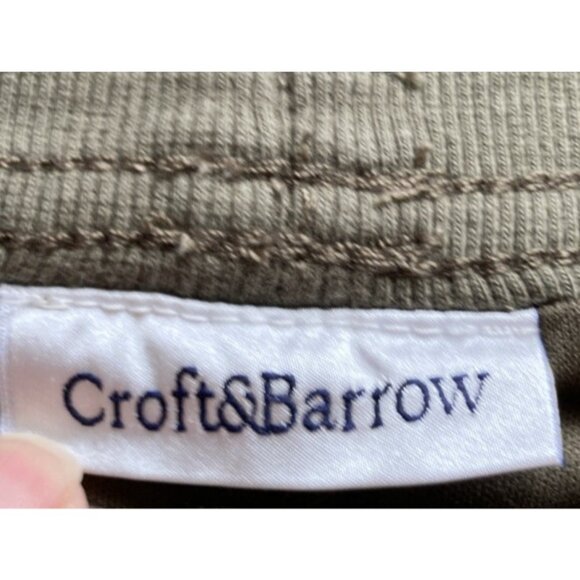 Croft & Barrow Stretch Olive Green Skort Women 12 Elastic Waist Drawstring Pocke - Picture 3 of 8